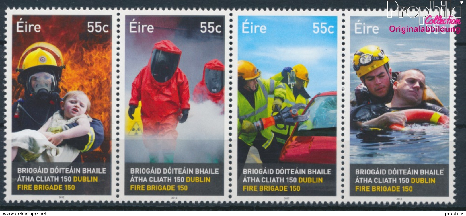 Irland 2022A-2025A Viererstreifen (kompl.Ausg.) Postfrisch 2012 Feuerwehr In Dublin (10348121 - Unused Stamps