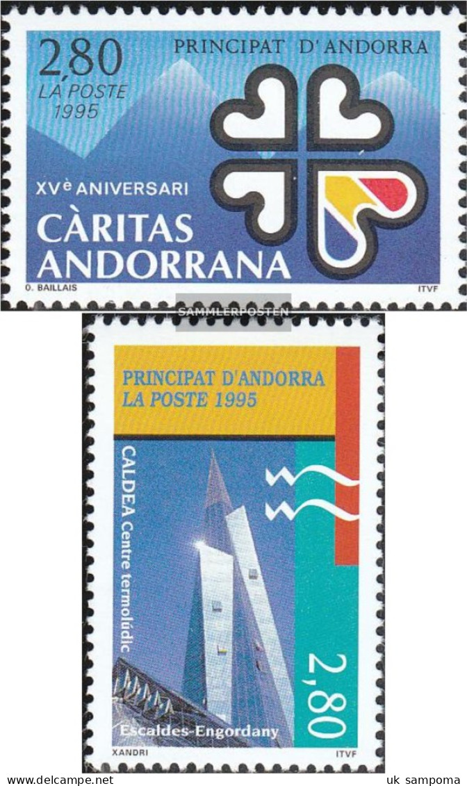 Andorra - French Post 479,480 (complete Issue) Unmounted Mint / Never Hinged 1995 Caritas, Tourism - Cuadernillos