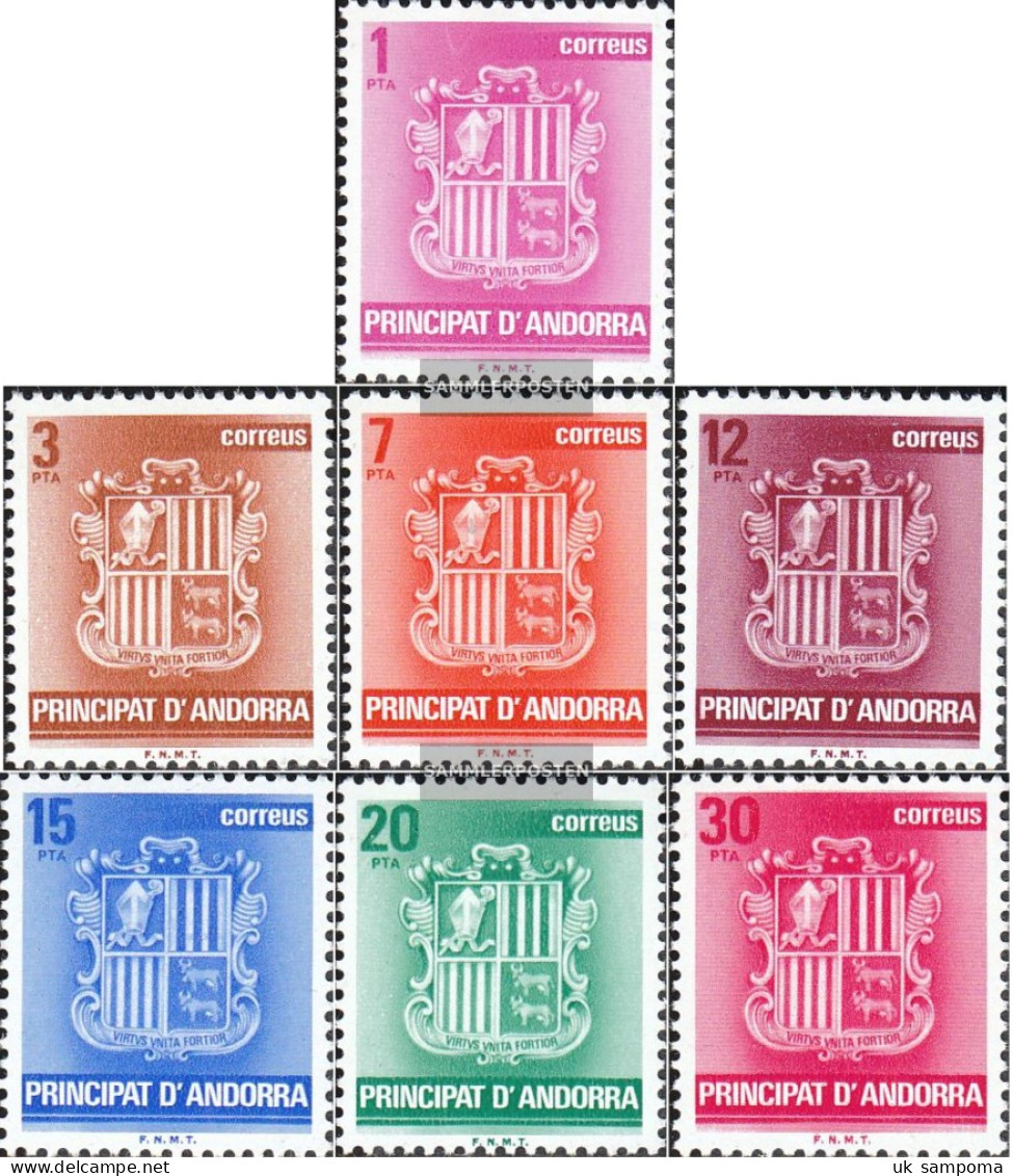 Andorra - Spanish Post 146-152 (complete Issue) Unmounted Mint / Never Hinged 1982 Crest - Ongebruikt