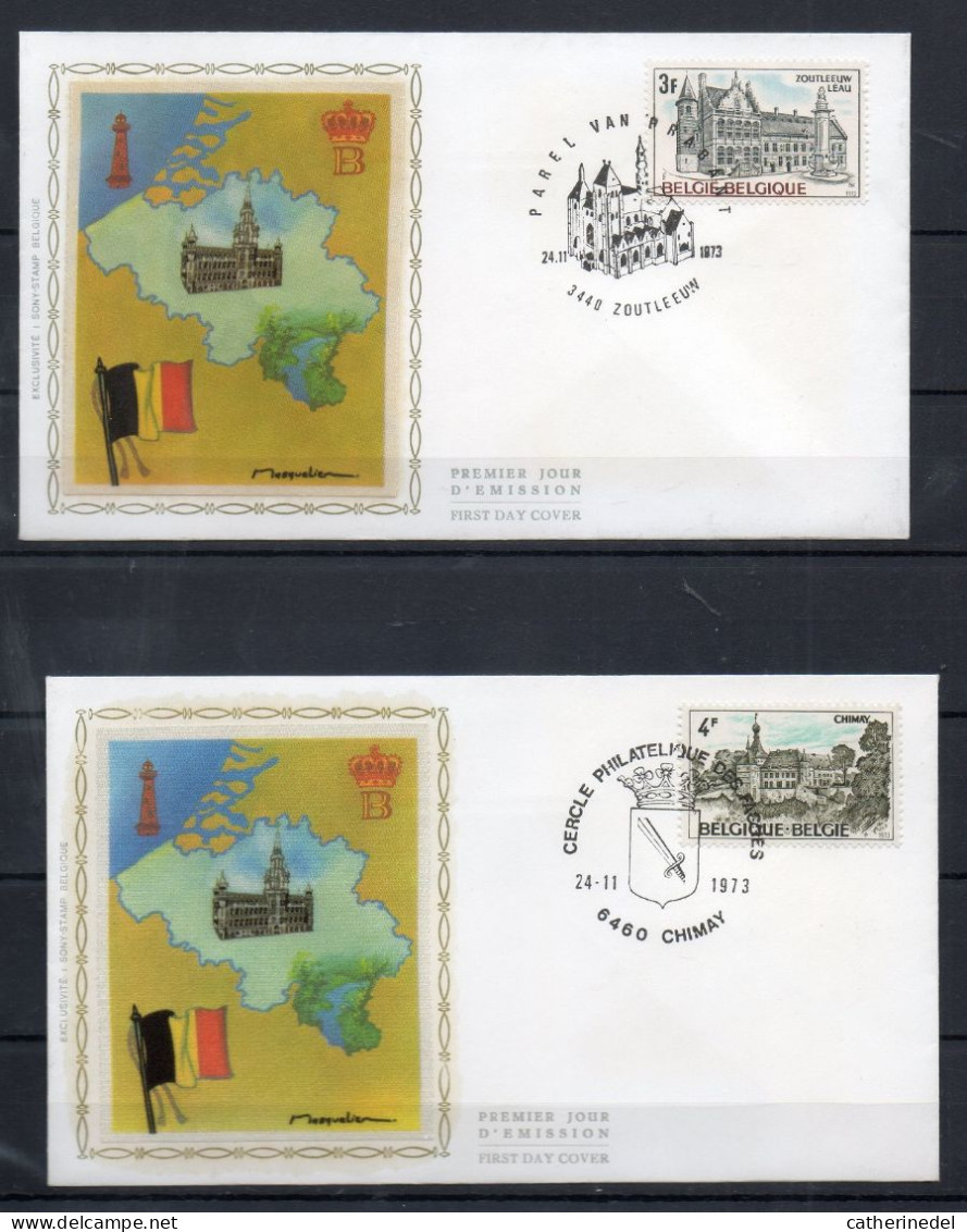 Année 1973 : FDC 1692-1693 Soie - Pour Le Tourisme - 1971-1980