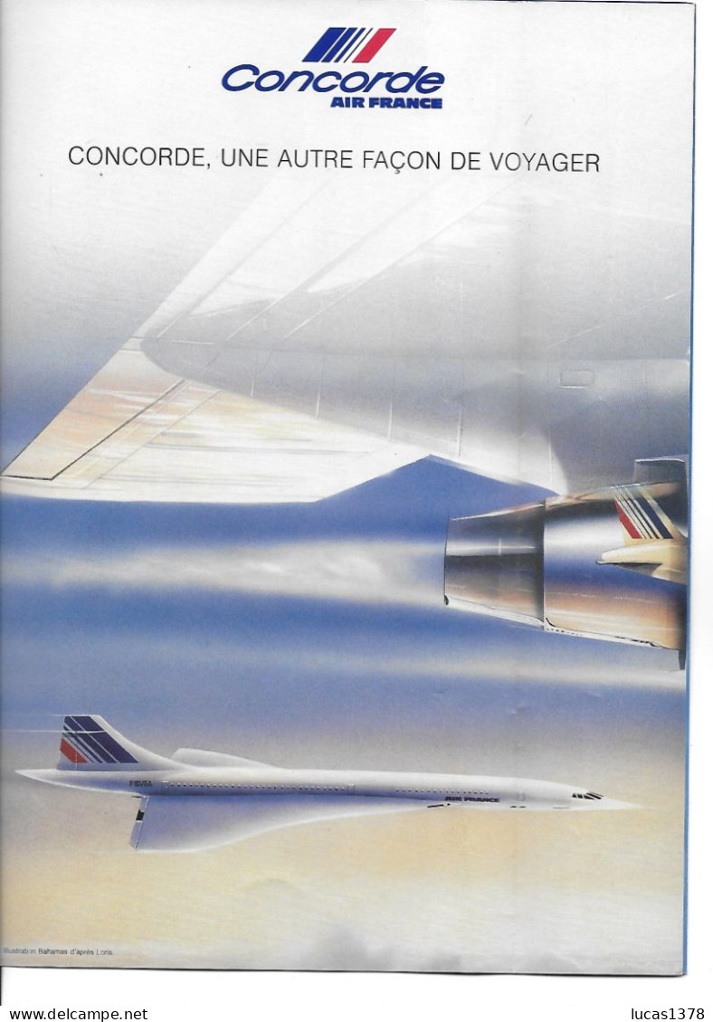 CONCORDE / UNE AUTRE FACON DE VOYAGER / AVEC PLAN AVION - Autres & Non Classés