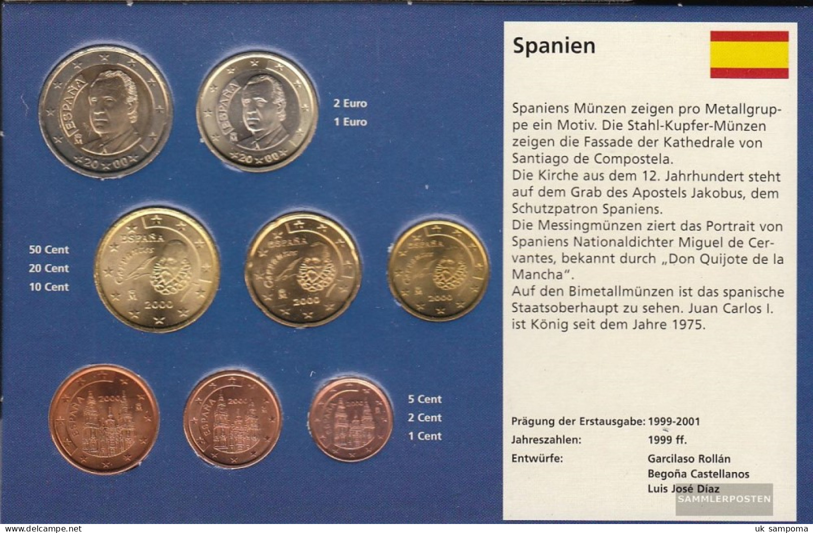 Spain 2000 Stgl./unzirkuliert Kursmünzensatz Stgl./unzirkuliert 2000 Euro-first Edition - España