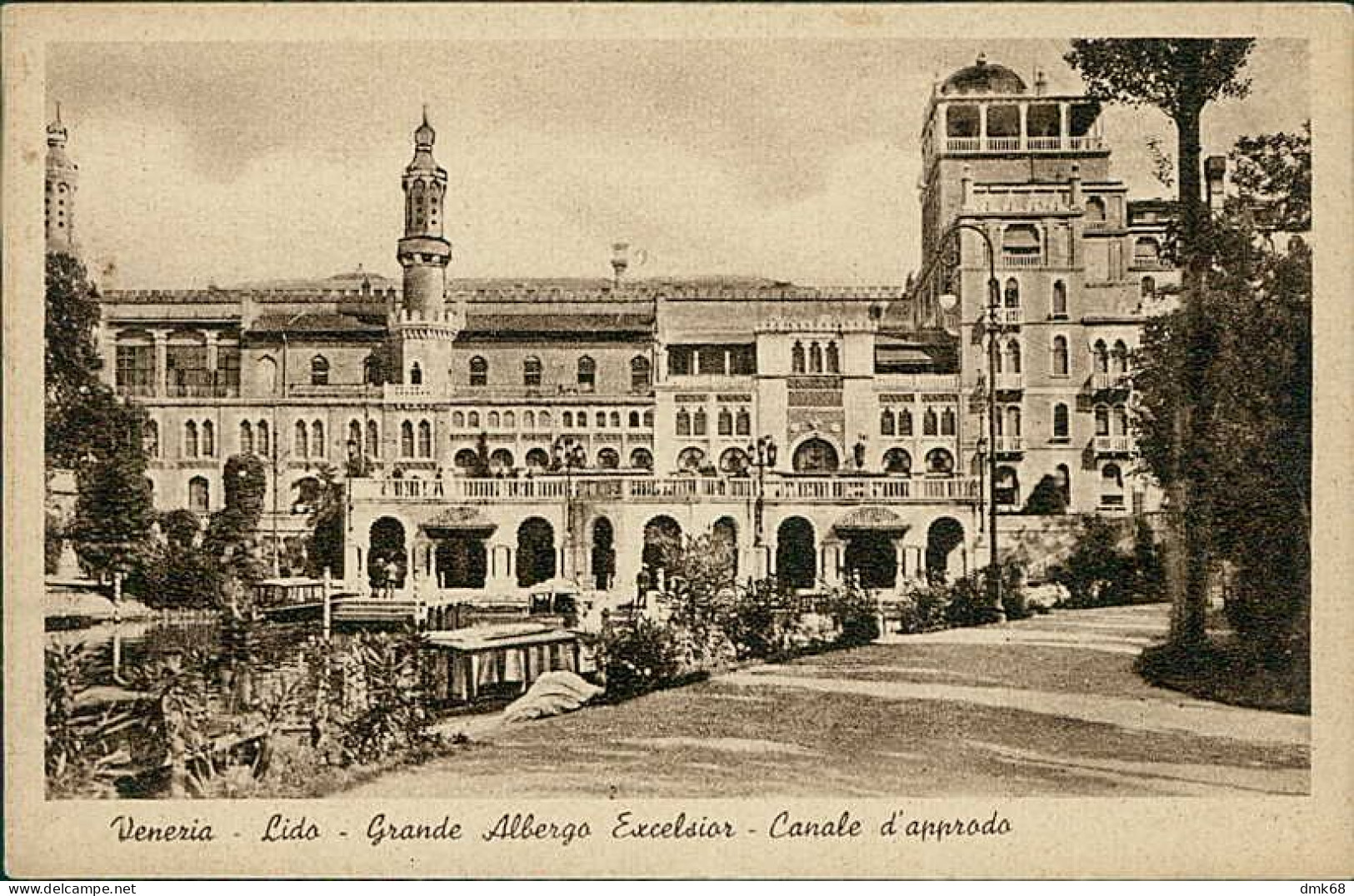 VENEZIA LIDO - SPIAGGIA - GRANDE ALBERGO EXCELSIOR - CANALE D'APPRODO - EDIZ. SCROCCHI - 1944 (20498) - Venezia (Venedig)