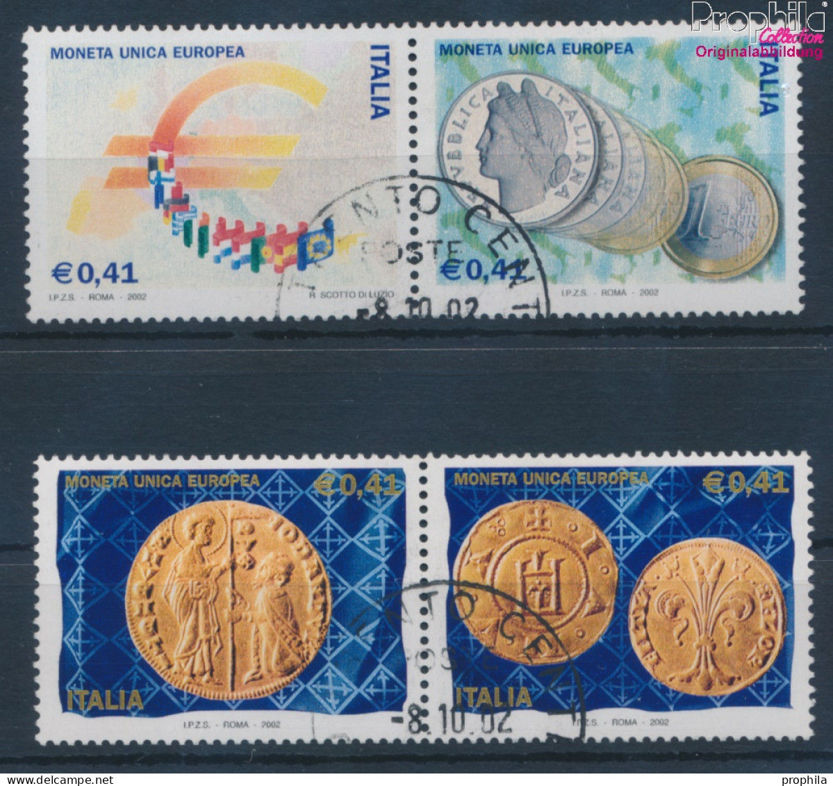 Italien 2800-2803 Paare (kompl.Ausg.) Gestempelt 2002 Einführung Des Euros (10355493 - 2001-10: Usati