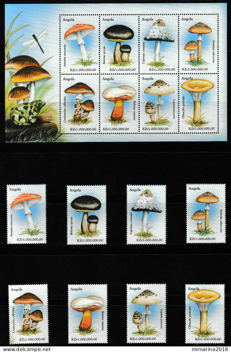 ANGOLA  1999  MNH  "MUSHROOMS" - Pilze