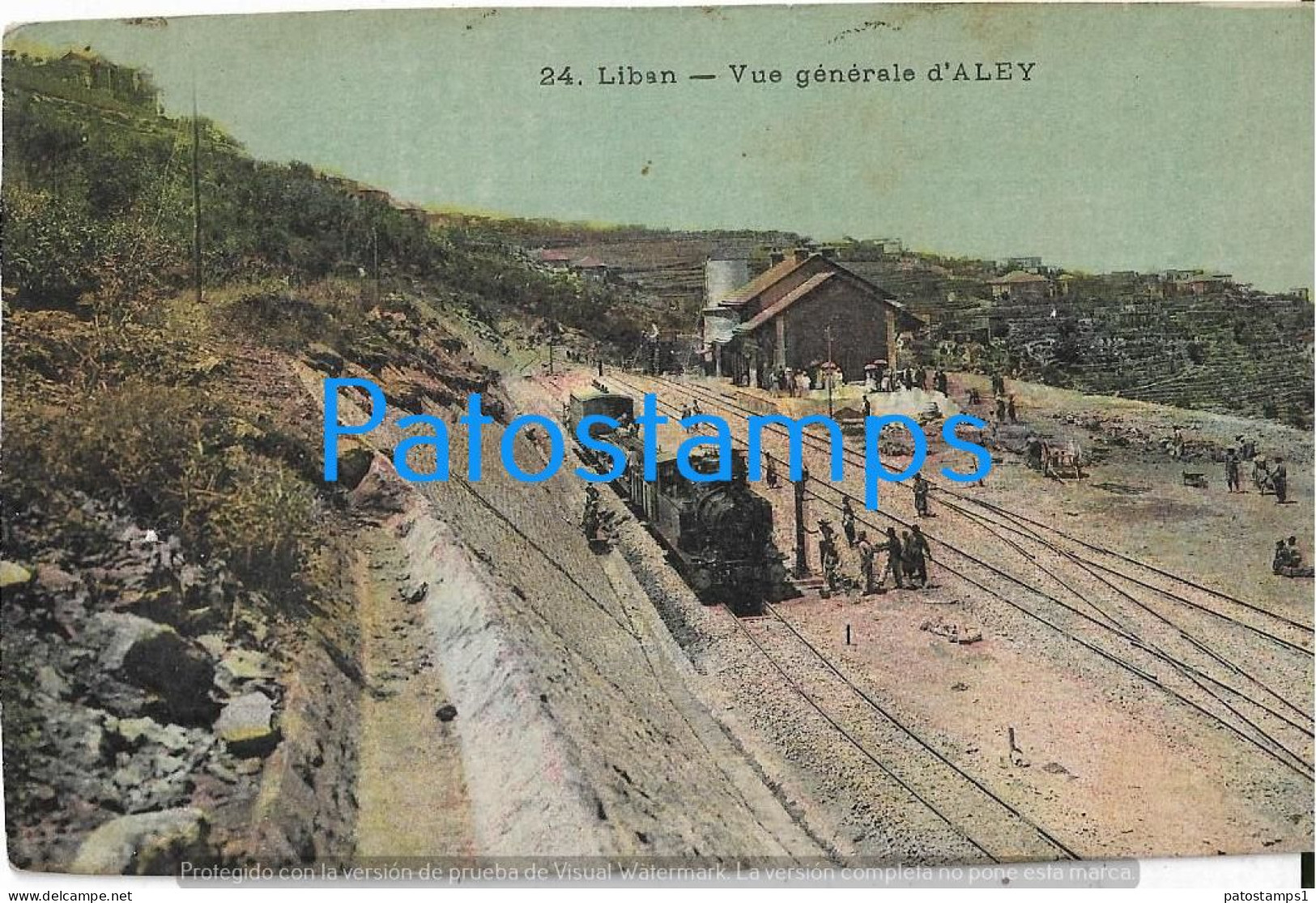 226109 LIBAN LEBANON D'ALEY VIEW GENERAL STATION TRAIN POSTAL POSTCARD - Lebanon