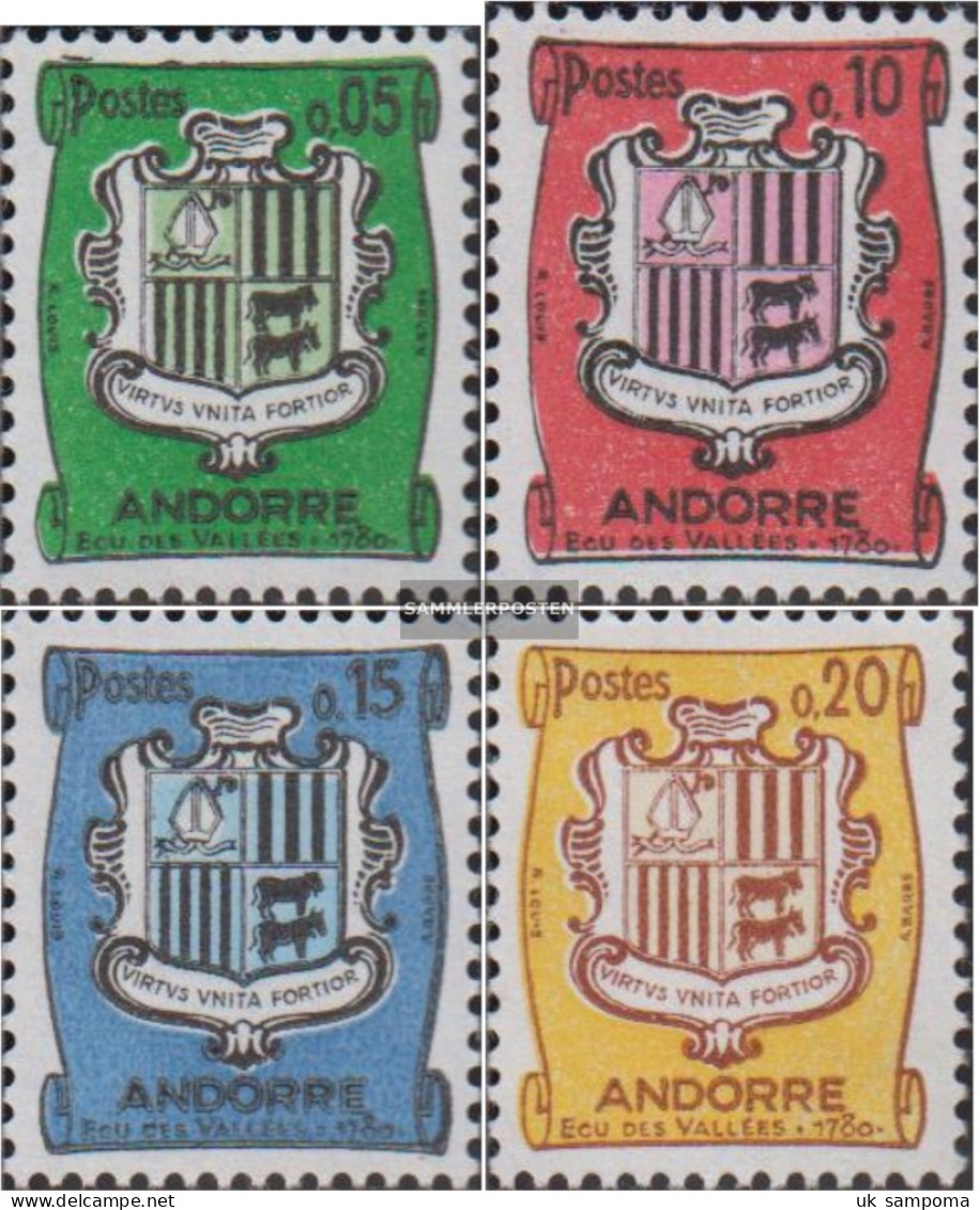 Andorra - French Post 164-167 (complete Issue) Unmounted Mint / Never Hinged 1961 Crest - Carnets