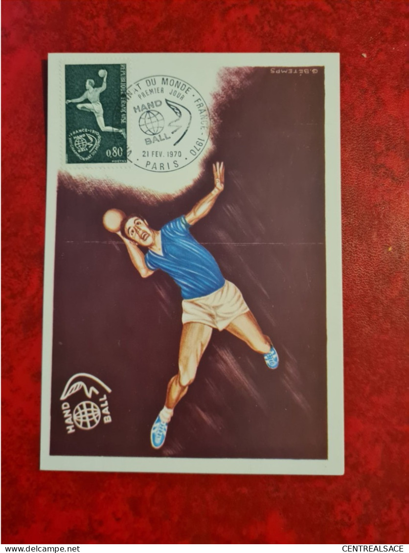 Carte Fdc Maxi 1970 PARIS  CHAMPIONNAT DU MONDE HAND BALL - 1970-1979