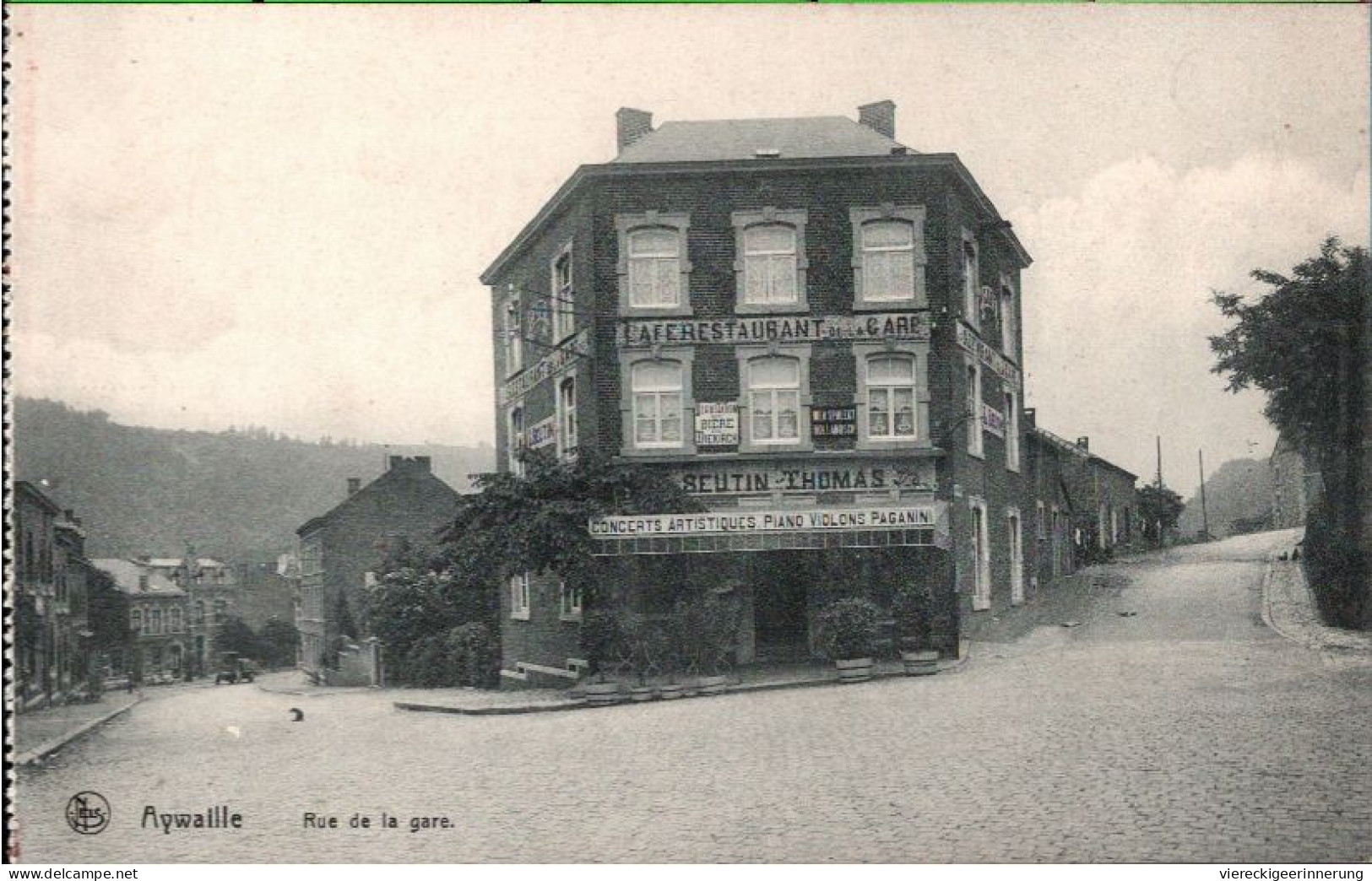 ! Cpa, Ansichtskarte, Aywaille, Rue De La Gare, Nels - Aywaille