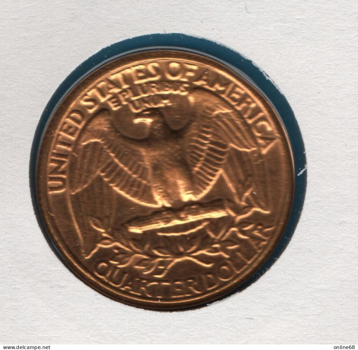 USA NUMISLETTER 1/4 DOLLAR 1985 D KM# 164a Washington Quarter VERGOLDET GOLD PLATED - 1932-1998: Washington