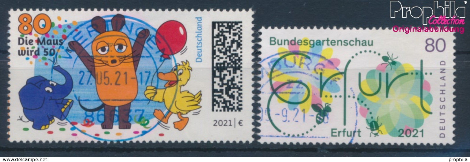 BRD 3596,3600 (kompl.Ausg.) Gestempelt 2021 Sendung Mit Der Maus, Gartenschau (10351940 - Used Stamps