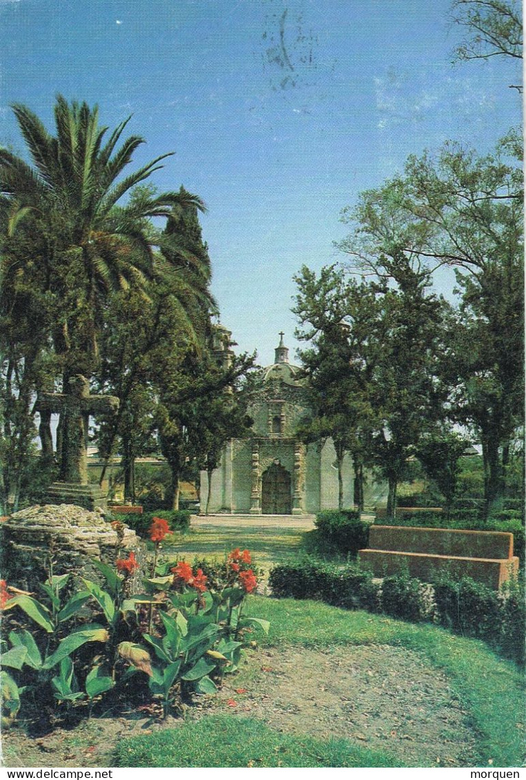 54551. Postal Aerea COYOACAN (Mexico) 1994. Vista Jardin E Iglesia De La Conchita - Mexiko