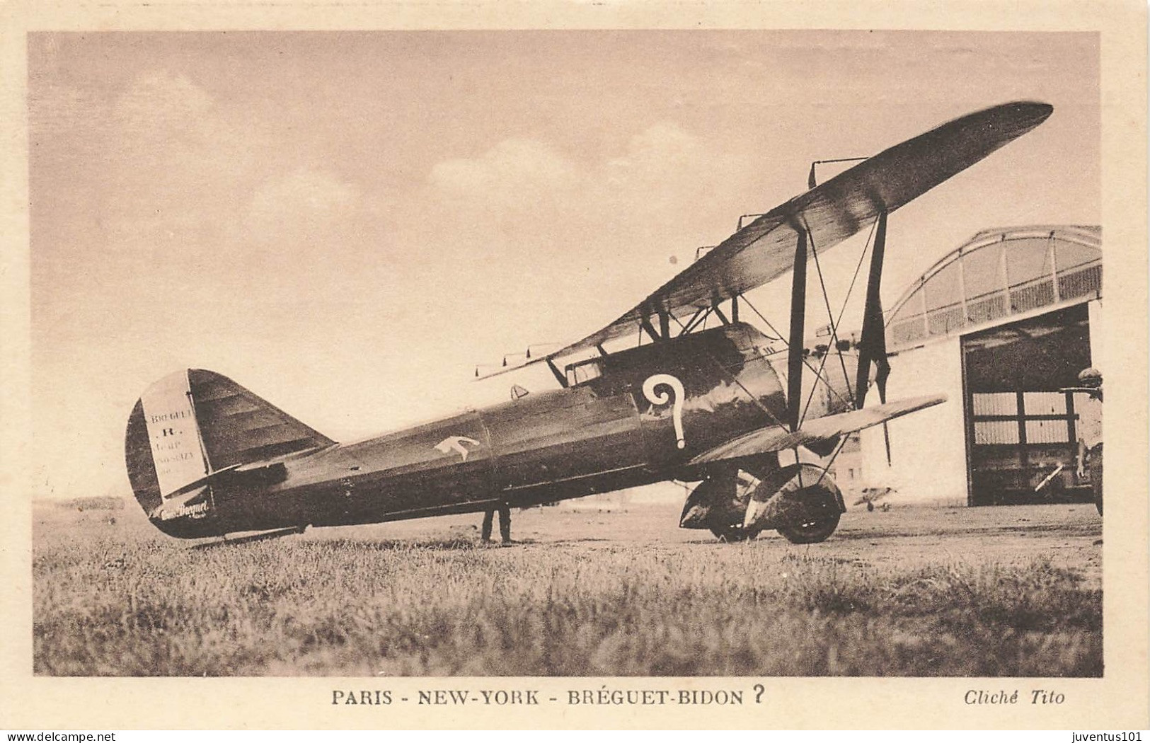 CPA Avion-Paris New York-Bréguet Bidon-Moteur Hispano Suiza       L2643 - Autres & Non Classés