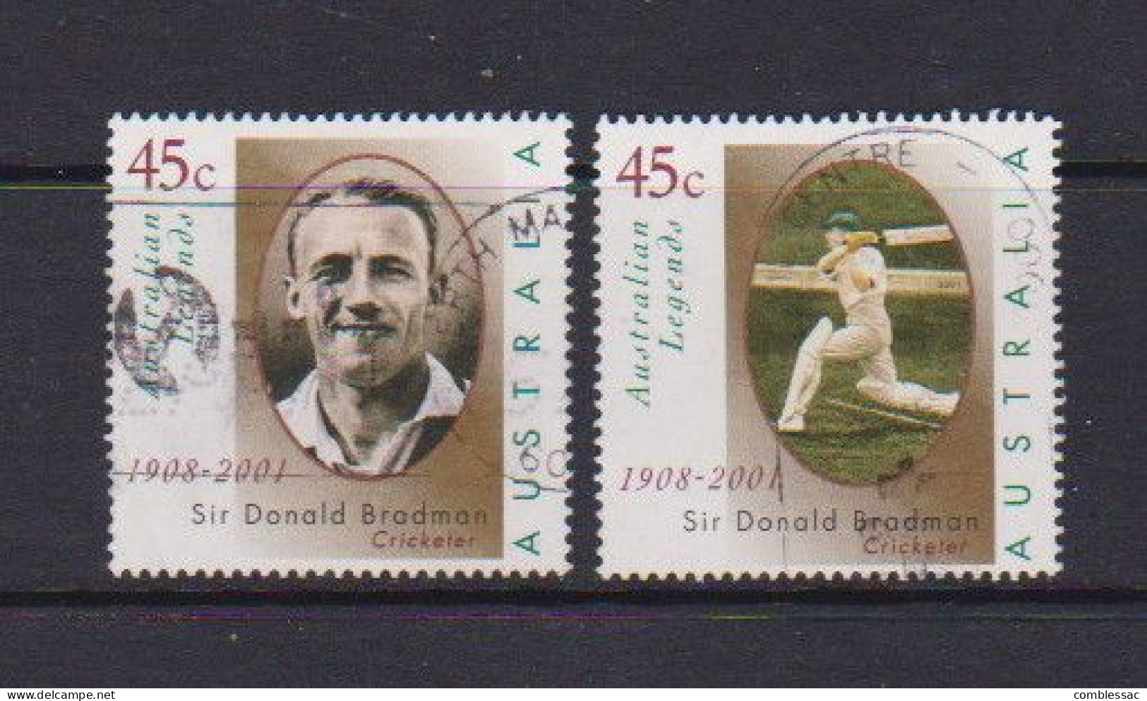 AUSTRALIA    2001    Sir  Don  Bradman   Set  Of  2    USED - Used Stamps