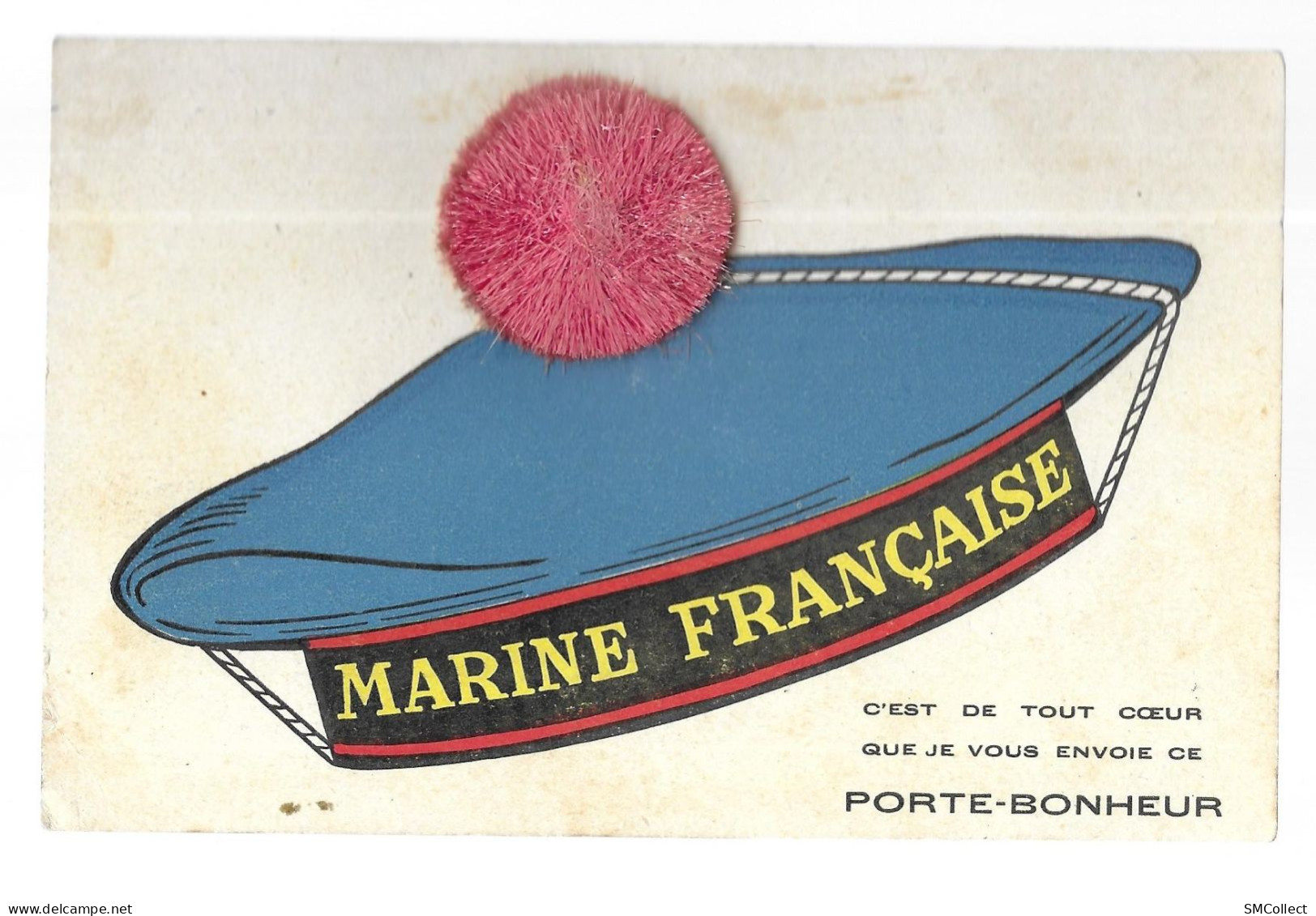 Marine Française, C'est De Tout Coeur Que Je Vous Envoie Ce Porte Bonheur (A5p42) - Régiments