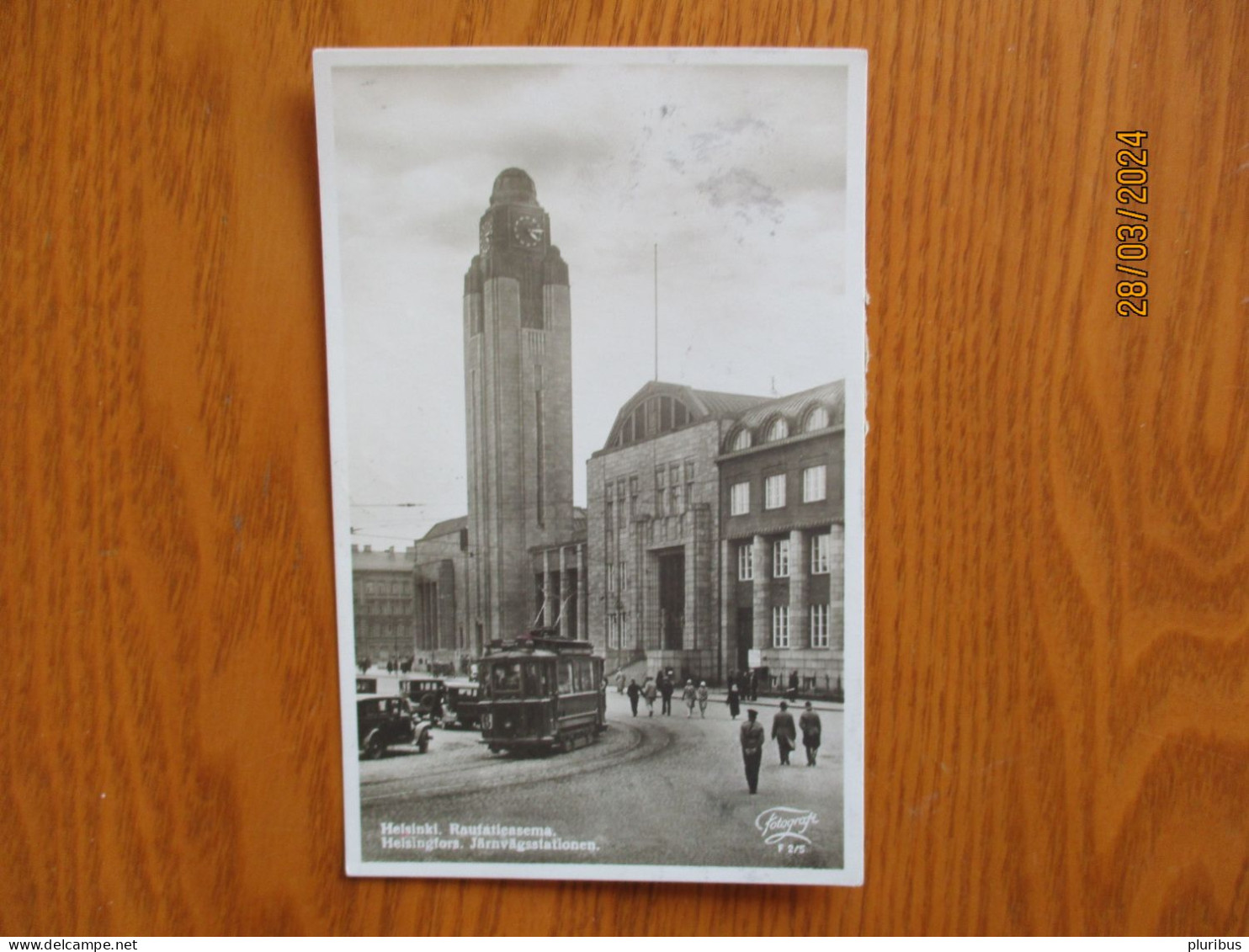 1930 FINLAND TO ESTONIA , AIR MAIL PAR AVION ,  HELSINKI RAILWAY STATION TRAM  , 19-1 - Otros & Sin Clasificación