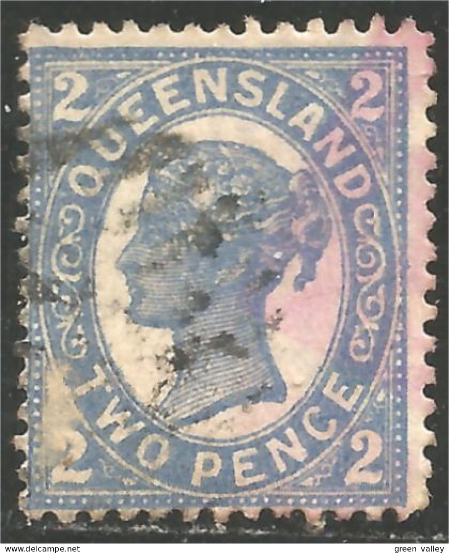 752 Queensland TWO PENCE (QUE-14) - Used Stamps