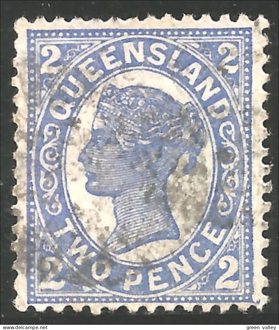 752 Queensland TWO PENCE (QUE-16) - Used Stamps