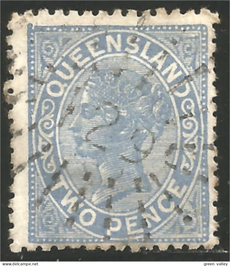 752 Queensland TWO PENCE 1887 Redrawn Redessiné (QUE-5) - Usati