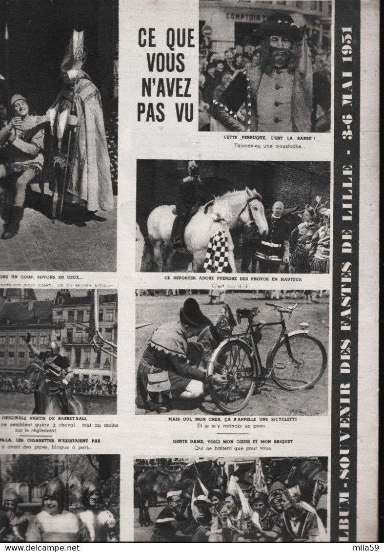 Nord France. Album Souvenir Des Fastes De Lille. 12 Mai 1951. Numéro Spécial. 44 Pages. - Tourismus Und Gegenden