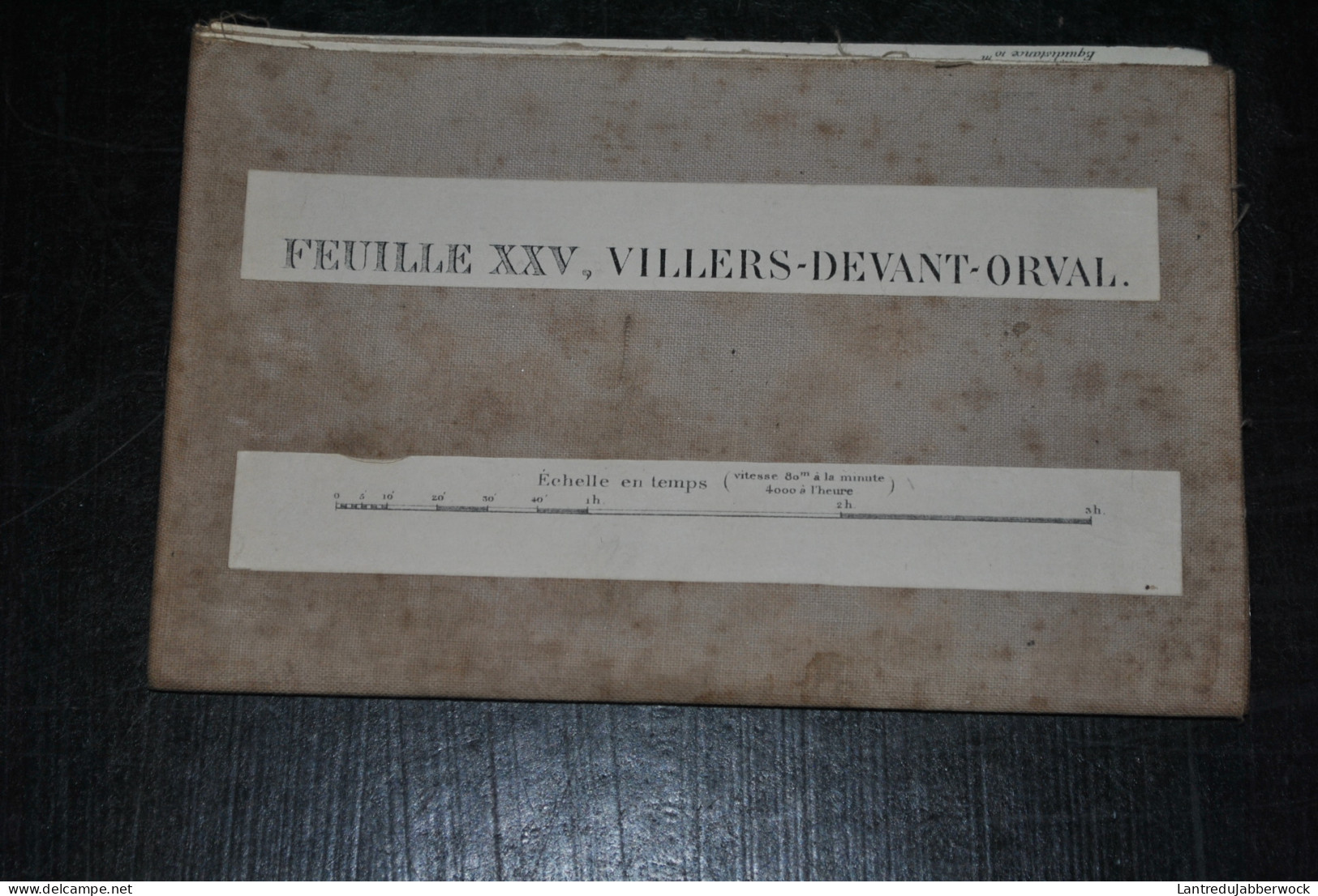 Ancienne Carte Topographique Sur Tissu VILLERS-DEVANT-ORVAL Institut Cartographique Militaire 1907 Plan Stafkaart Kaart - Carte Topografiche