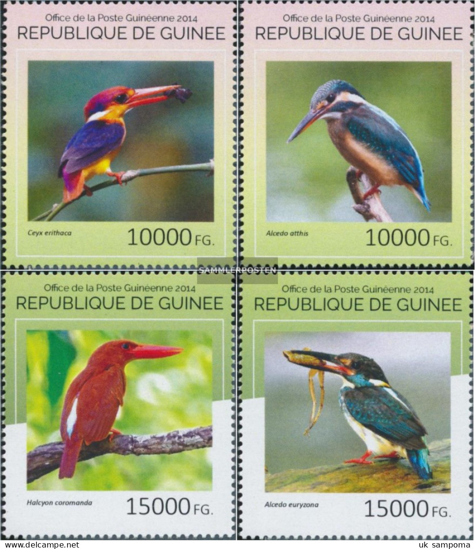 Guinea 10682-10685 (complete. Issue) Unmounted Mint / Never Hinged 2014 Kingfisher - Guinée (1958-...)