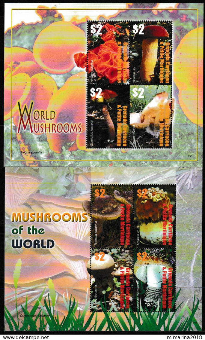 GRENADA CARRIACOU  2007  MNH  "MUSHROOMS" - Pilze