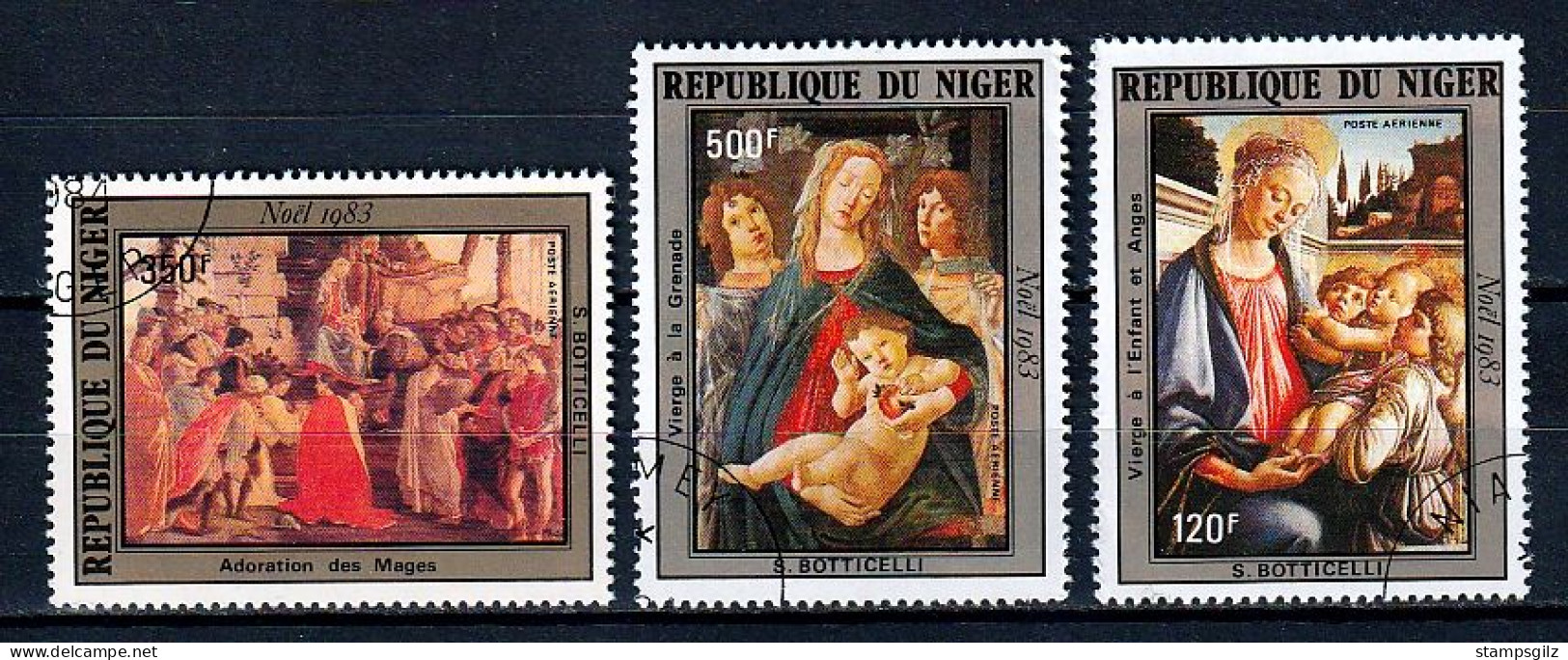 PA - 1983 - 317 à 319  - Noël Botticelli - Niger (1960-...)