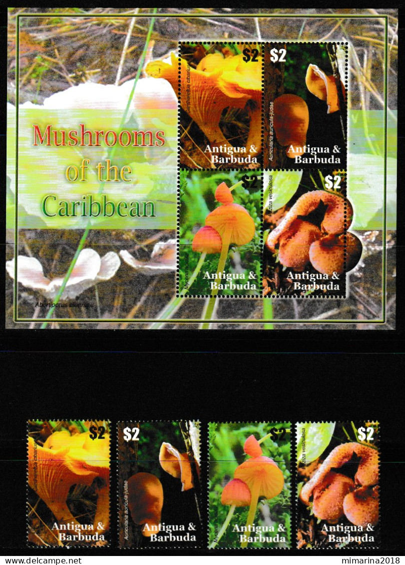 ANTIGUA & BARBUDA  2007  MNH  "MUSHROOMS" - Pilze