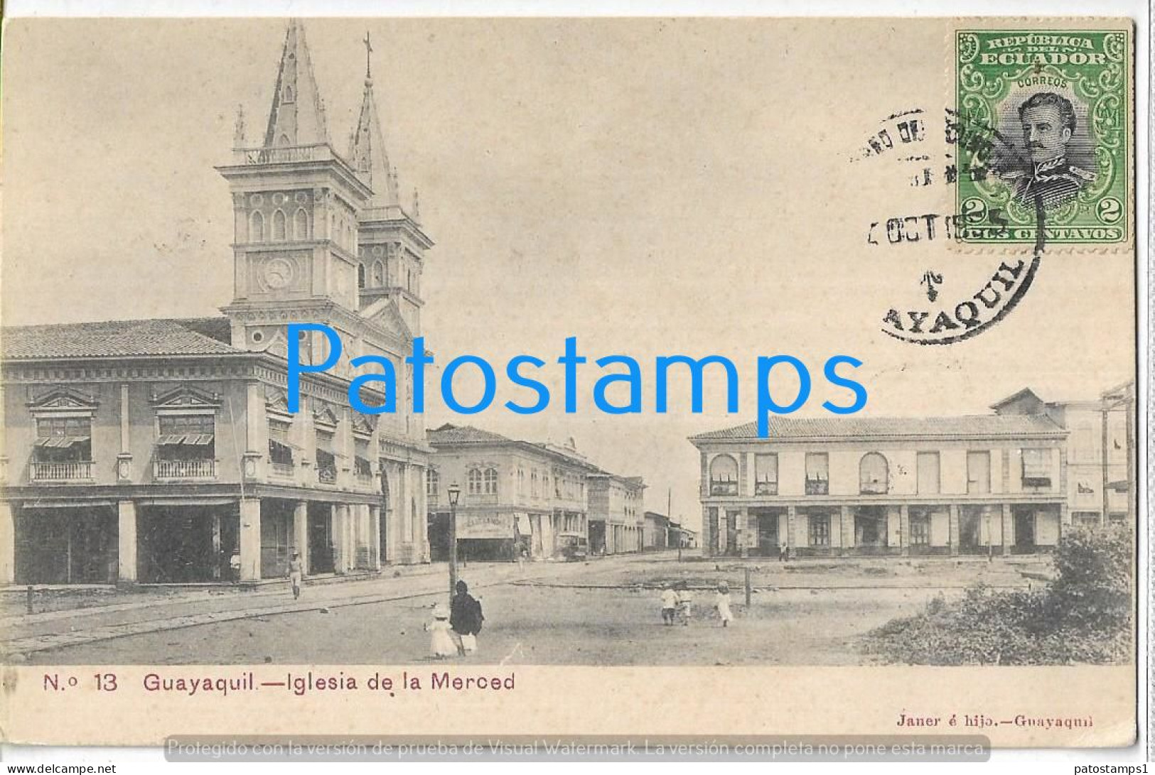 226115 EQUATOR GUAYAQUIL CHURCH IGLESIA DE LA MERCED POSTAL POSTCARD - Ecuador