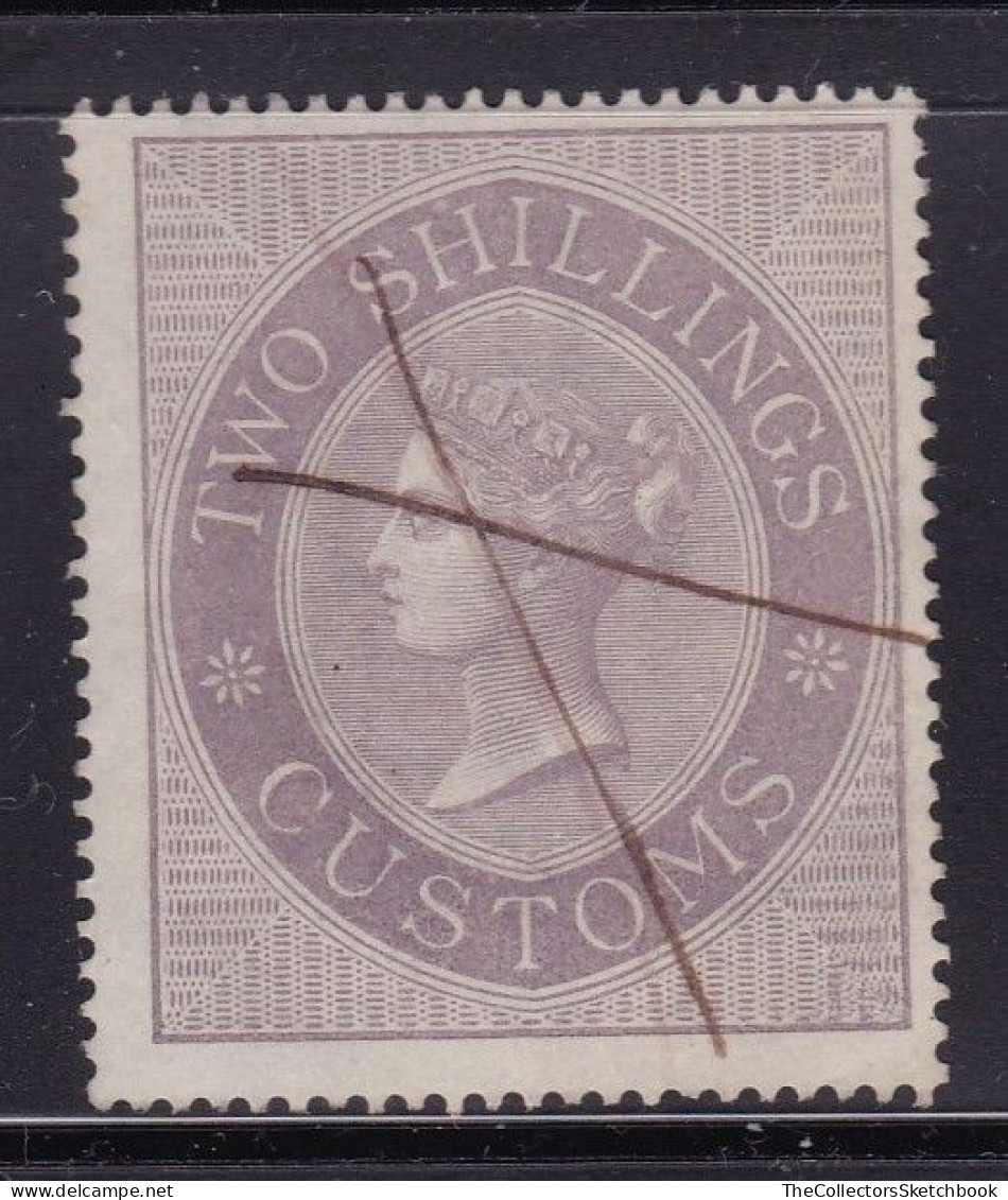 GB Customs 2/-  Lilac Good Used  Barefoot 15 - Fiscali
