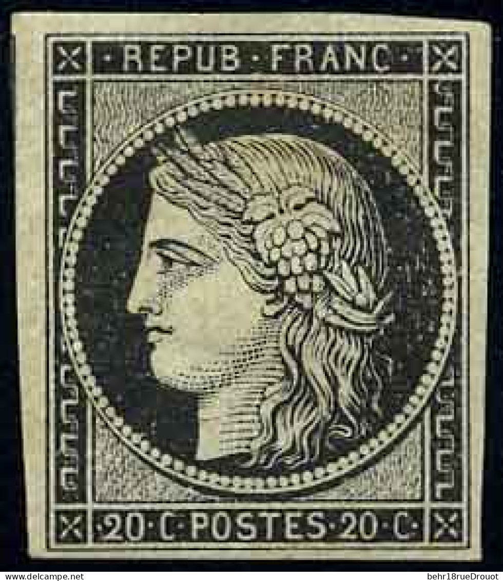 * 3 - 20c. Noir S/jaune. TB. - 1849-1850 Ceres