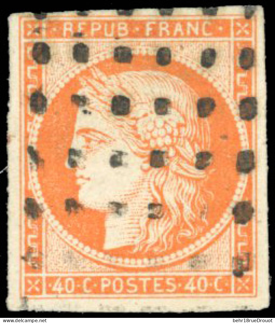 Obl. 5 - 40c. Orange. Obl. Gros Points. Effigie Bien Visible. TB. - 1849-1850 Cérès