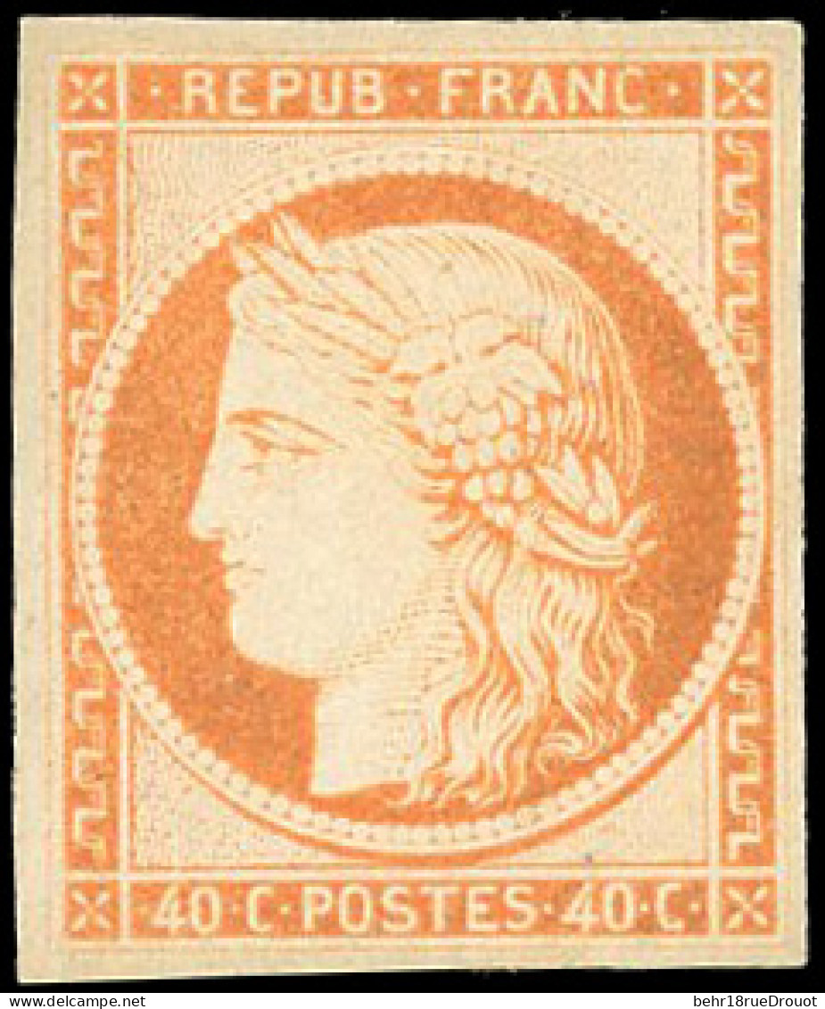 * 5g - 40c. Orange. Réimpression. Frais. TB. - 1849-1850 Ceres