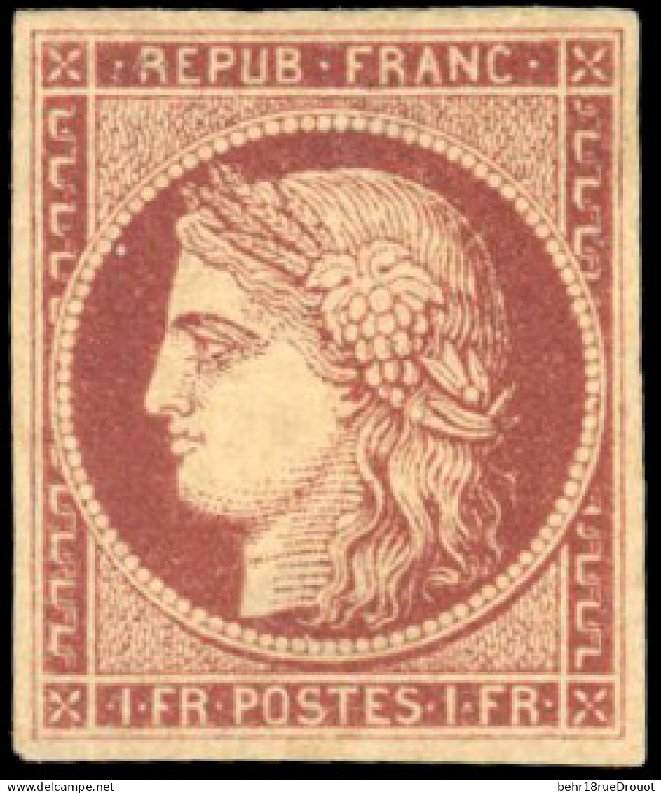 * 6b - 1F. Carmin Foncé. Superbe Présentation. Léger Clair. TB. - 1849-1850 Ceres