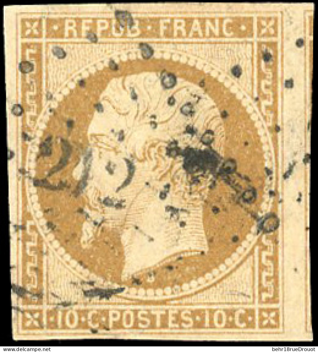 Obl. 9 -  10c. Bistre-jaune. Petit BdeF. Obl. TB. - 1849-1850 Ceres