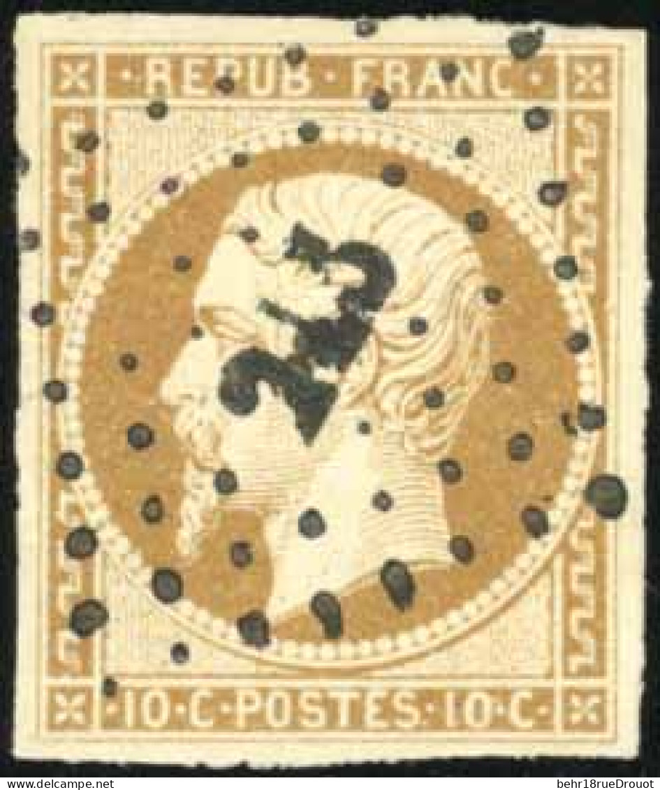 Obl. 9 - 10c. Bistre-jaune. Obl. PC. TB. - 1849-1850 Cérès