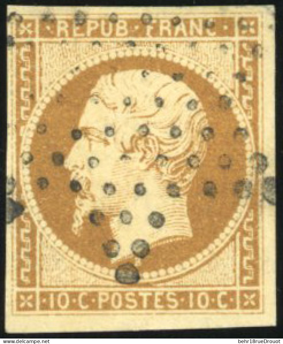 Obl. 9 - 10c. Bistre-jaune. Obl. étoile Légère. B. - 1849-1850 Cérès