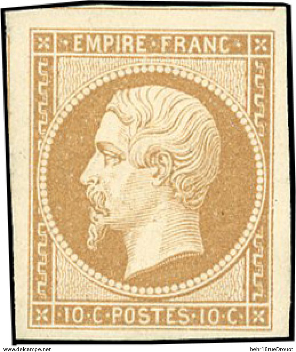 * 13B - 10c. Brun-clair. Grandes Marges. SUP. - 1853-1860 Napoleone III