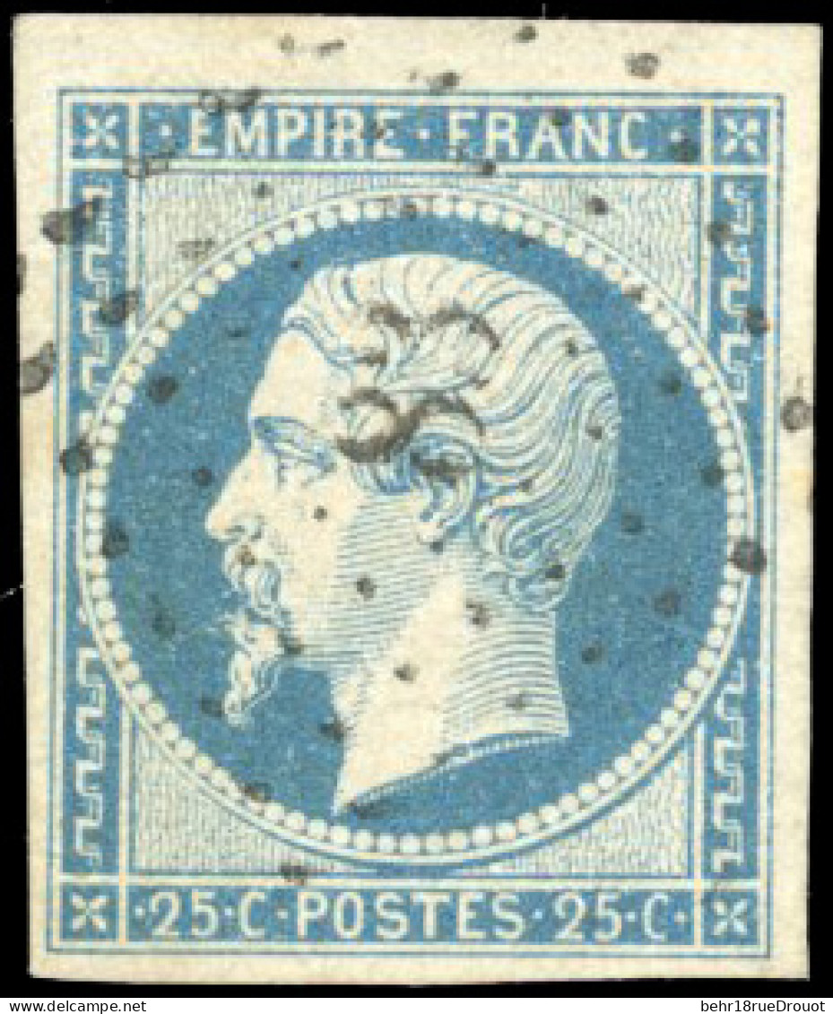 Obl. 15 - 25c. Bleu. Obl. TB. - 1853-1860 Napoleon III