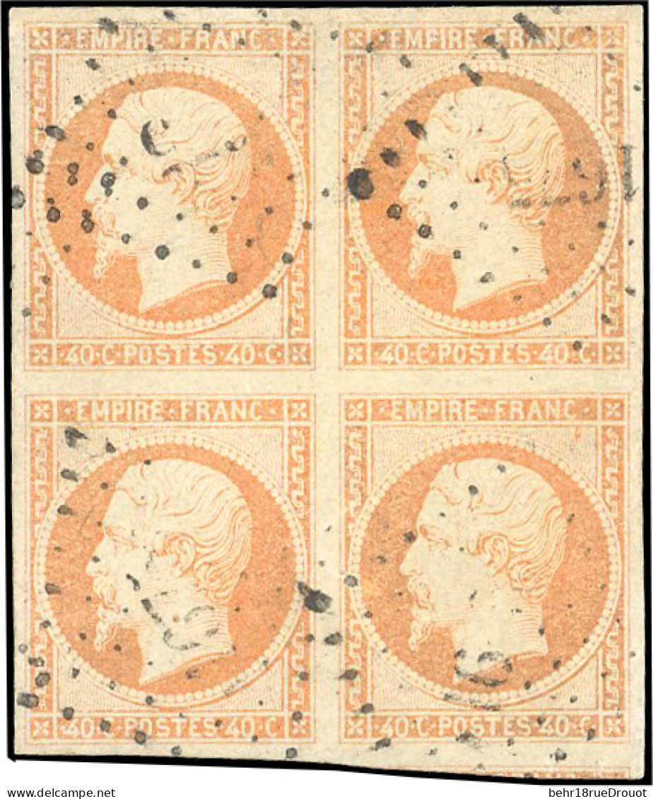 Obl. 16 - 40c. Orange. Bloc De 4. Obl. PC 1675. TB. - 1853-1860 Napoléon III.