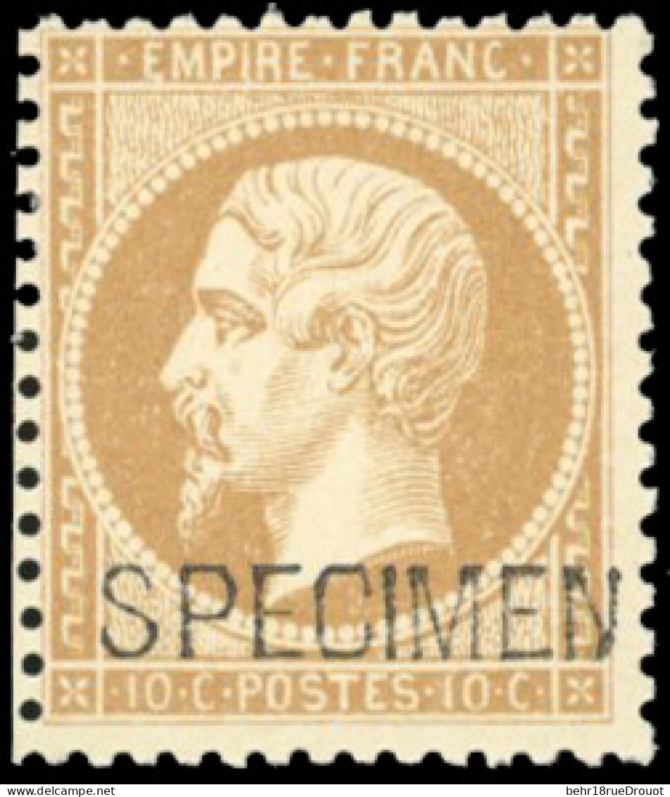 * 21c - 10c. Bistre. Surcharge SPECIMEN. TB. - 1862 Napoléon III