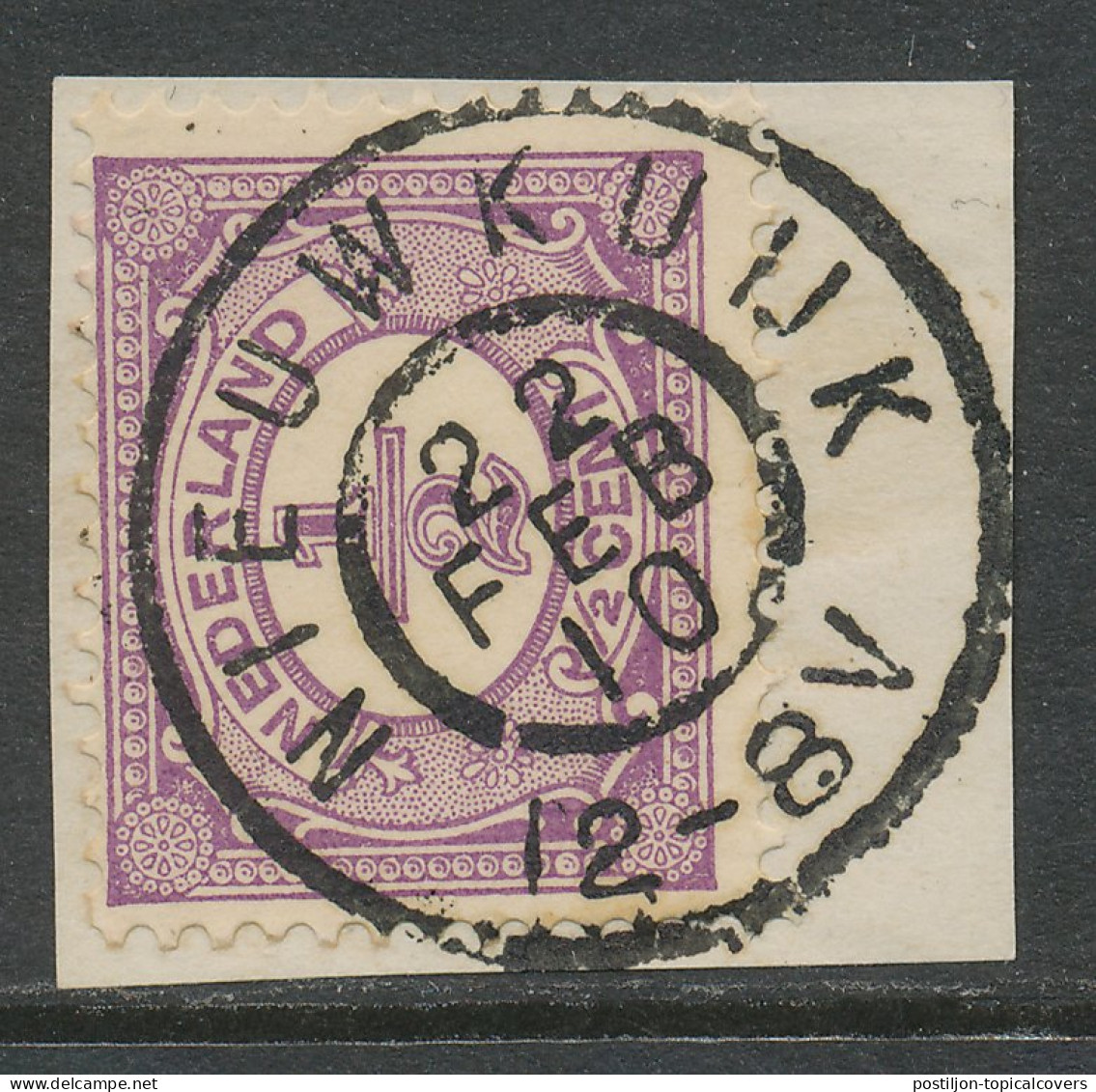 Grootrondstempel Nieuwkuijk 1910 - Postal History