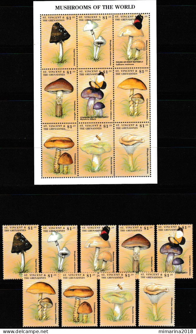 ST. VINCENT  1998  MNH  "MUSHROOMS" - Champignons