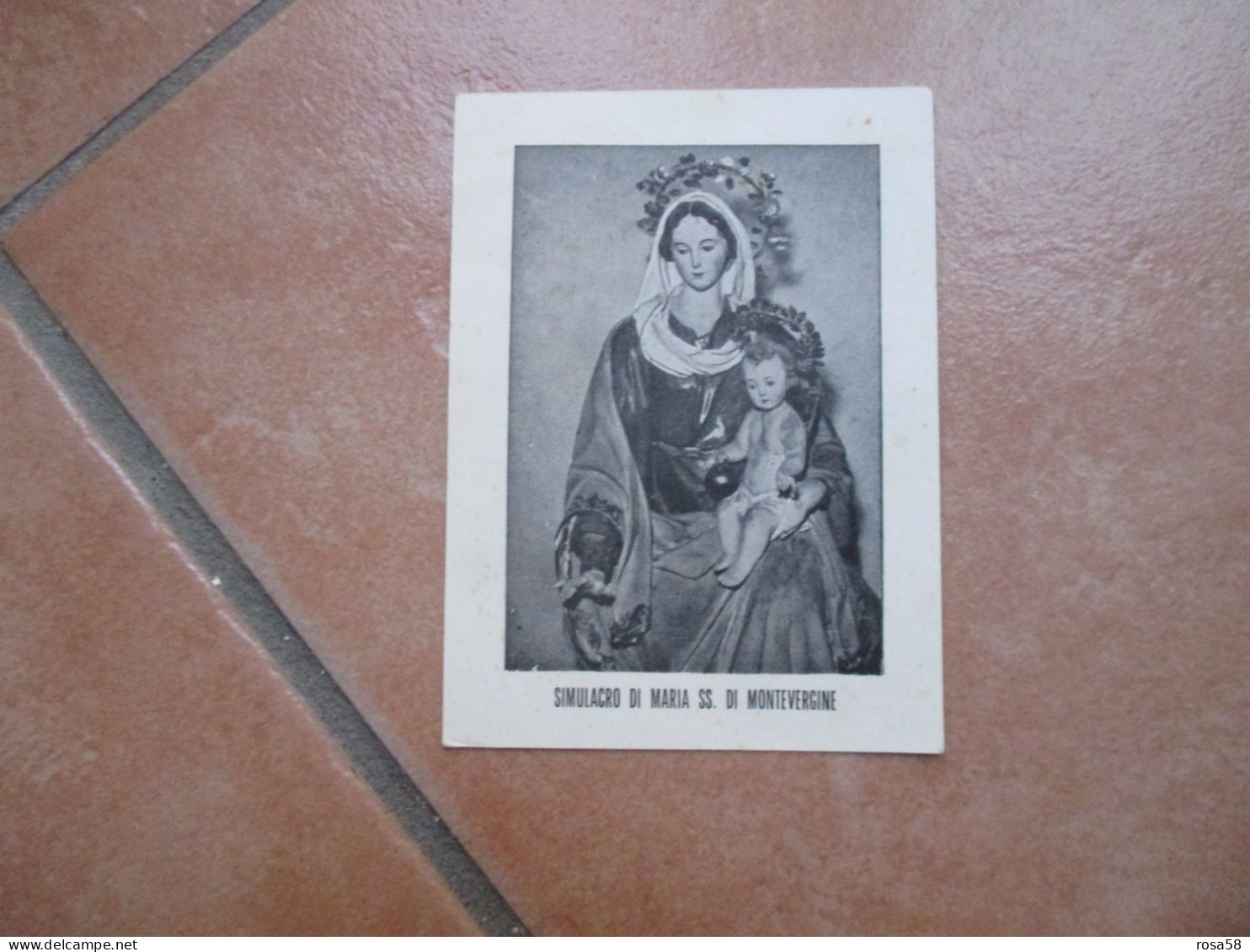 Simulacro Maria SS. Di Montevergine Stampa Su Cartoncino - Devotion Images