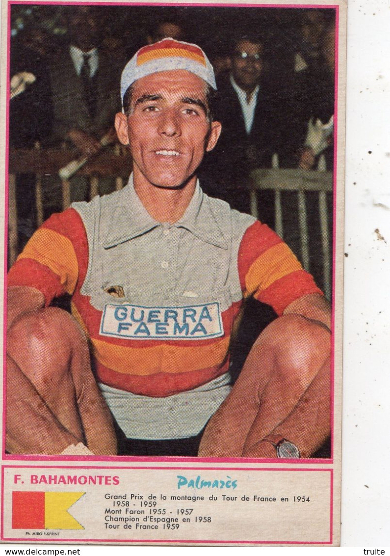 F. BAHAMONTES   + PALMARES - Cyclisme