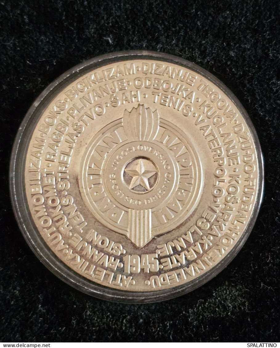 FK PARTIZAN-  MEDAL IN A CAPSULE AND BOX, RARE! - Apparel, Souvenirs & Other