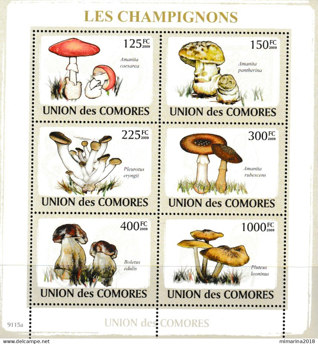 COMORES  2009  MNH  "MUSHROOMS" - Champignons