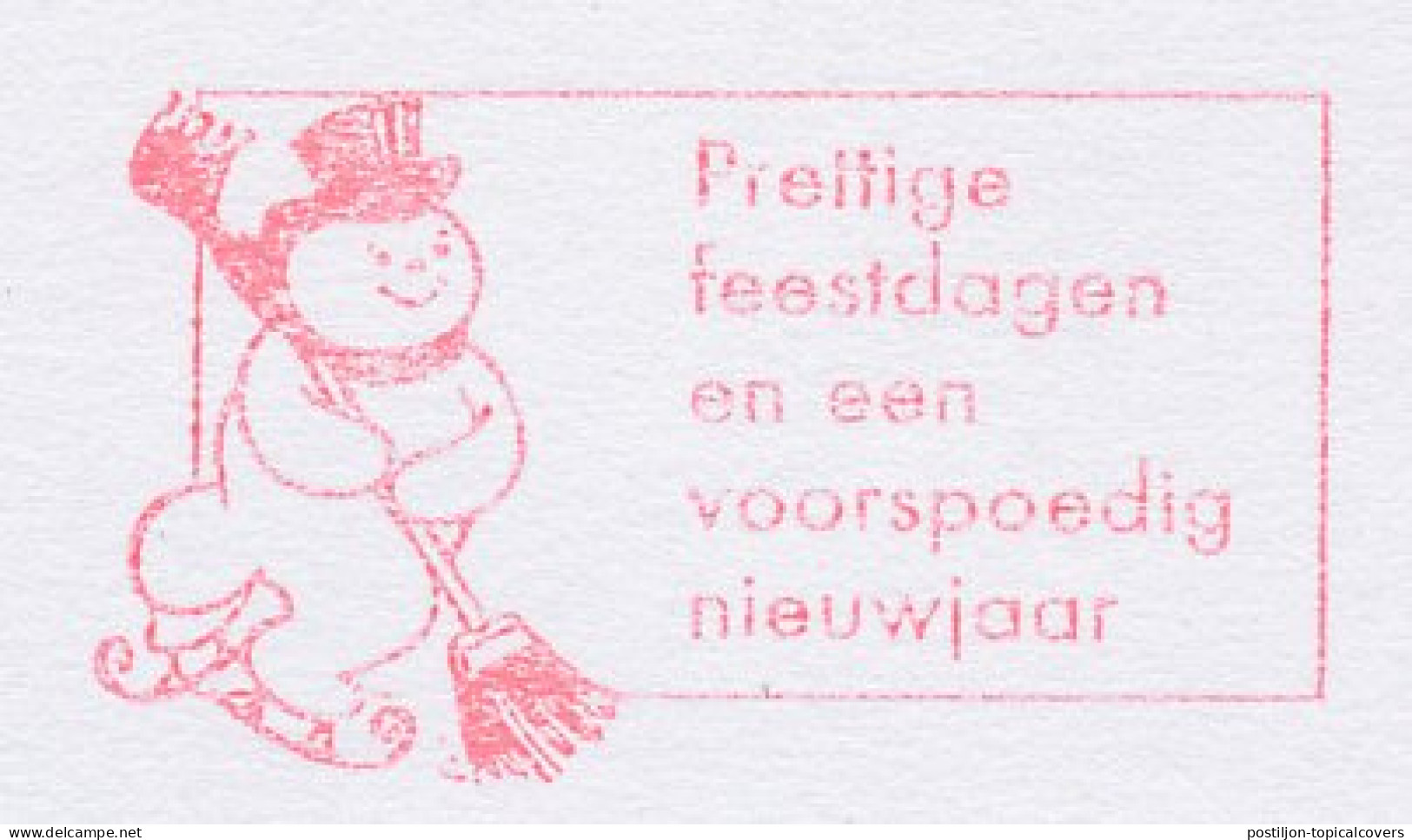 Meter Cut Netherlands 2000 Snowman - Ice Skating - Hiver