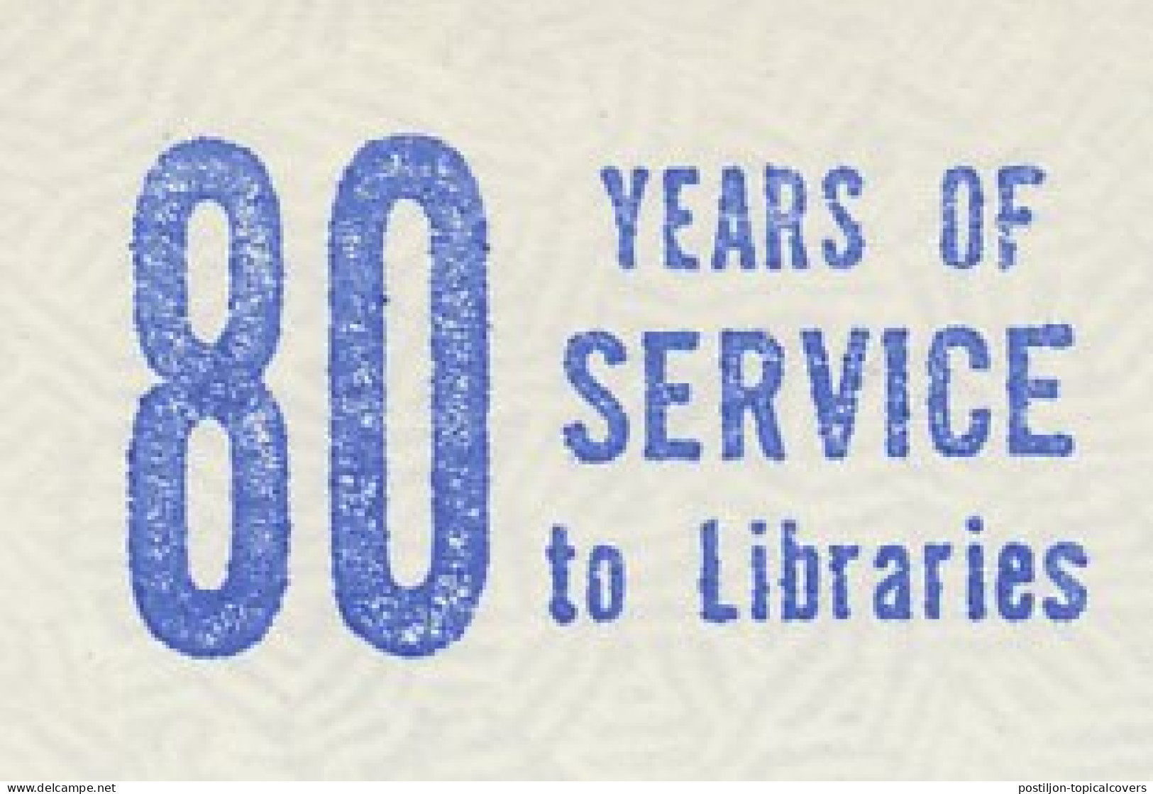 Meter Cut USA 1971 80 Years Of Service To Libraries - Unclassified